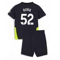 Camisa de Futebol Manchester City Oscar Bobb #52 Equipamento Secundário Infantil 2024-25 Manga Curta (+ Calças curtas)